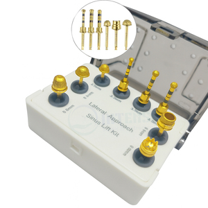 Kit de fraises diamantées en acier inoxydable pour implantologie dentaire manuelle, certifié CE, pour lifting du sinus et approche latérale - Product Image 3