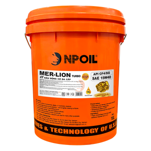 NPOIL Multi grade <b>engine</b> <b>oil</b> MERLION <b>15W40</b> Pail, Can 18L Can 25L Drum 200L High Quality Vietnam lubricants - Product Image 1