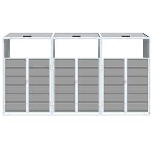Almacenamiento de contenedores con ruedas de acero gris para contenedores triples Cobertizos y almacenamiento de 85 "x 31,9" x 45,3" - Product Image 5