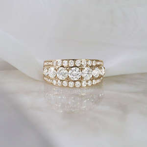 IGI/GIA Lab Grown Cut Diamond Unisex Fine White Gold Vintage 14k Yellow Wedding/Bague de fiançailles Anniversaire en acier inoxydable - Product Image 2