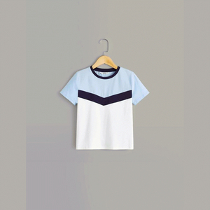 Camiseta de Manga Corta para Hombre con Bloques de Color y Estampado de Esperanza, Cuello Redondo, Corte Regular Informal, Tejido de Punto 100% Algodón - Product Image 2