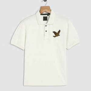 Camiseta Polo Personalizada Ecológica de Algodón Piqué Blanco para Hombre con Logotipo de Águila Bordado, Manga Corta, Estilo Casual, Camisetas Polo Lisas - Product Image 6