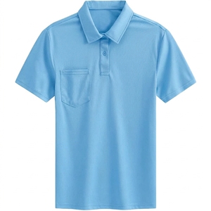 Polo de golf tricoté personnalisé pour homme, séchage rapide, manches courtes, couleur unie, style business, avec poche, vêtement de sport décontracté, vente en gros - Product Image 5