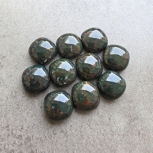 Cabochon en hématite naturelle, forme carrée coussin, dos plat, pierre précieuse calibrée, tailles personnalisées disponibles - Product Image 6