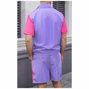 Conjunto Deportivo de Alta Calidad para Hombre, Chaqueta Cortavientos Ligera con Bordado a Color y Parches, 100% Nailon, con Cierre y Pantalones Cortos - Product Image 5