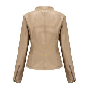Chaquetas de Cuero Transpirables para Mujer, Chaqueta Larga a la Moda Personalizada, Chaqueta de Cuero para Mujer en Grandes Cantidades - Product Image 3