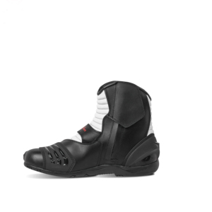Bottes de moto unisexes en cuir blanc et noir, grande taille, imperméables, protection intégrale, pour adulte, équipement de motocross - Product Image 2
