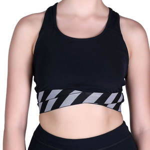 Trendy Design Women's Seamless Breathable <b>Padded</b> Sports Bra Front Logo for Fitness Yoga <b>Running</b> Gym Workout Active Sportswear - Product Image 1