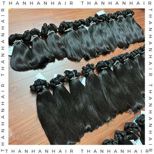 100% cabello virgen vietnamita crudo sedoso liso Natural paquetes de cabello liso cabello humano virgen al por mayor con> = 60% Ratio - Product Image 5