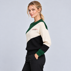 Pull pour femme en maille douce, sensation chaude, coupe décontractée, col rond, poignets côtelés, construction durable pour l'hiver - Product Image 5