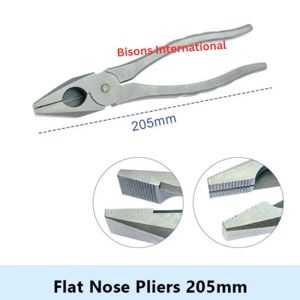 Pinzas Ortopédicas Veterinarias para Sujeción de Huesos BISONS al por Mayor |   Alicates de punta plana con mordazas dentadas |   Instrumento Quirúrgico - Product Image 1