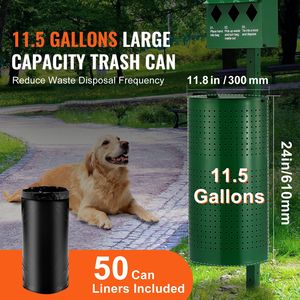 Stazione per la raccolta delle deiezioni canine profumata con contenitore da 11,5 galloni, 50 sacchi igienici e flacone per il lavaggio a mano - Product Image 4