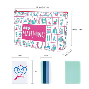 Custom 160 Tiles Acrylic American <b>Mahjong</b> <b>Set</b> with Travel Bag Professional 4-Layer Engraved <b>Mahjong</b> Game <b>Set</b> - Product Image 2