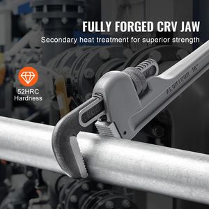 Chiave a Tubo Dritta in Alluminio da 18 Pollici, Alta Resistenza CRV, Impugnatura Ergonomica Facile da Usare, Regolabile per Idraulica - Personalizzabile OEM - Product Image 3