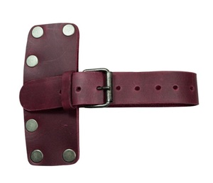 Leather Axe Sheath With <b>Belt</b> Loop For Camping Outdoor Use <b>Red</b> Color - Product Image 2