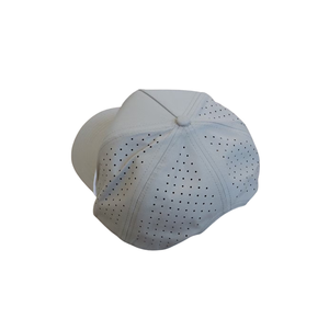 Breathable 5-Panel Golf Cap Quick Dry Waterproof Fabric Custom Rubber Patch Logo Performance Rope Hat for Daily Outdoor Wear - Product Image 4
