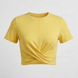 Camiseta Corta Deportiva de Algodón para Mujer, Personalizable, con Estampado Gráfico, Ajustada, para Fitness, Gimnasio, Entrenamiento y Uso Diario - Product Image 1