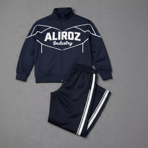 Ensemble de jogging deux pièces pour homme, coupe-vent léger, respirant, en nylon/polyester, pour entraînement sportif - Product Image 1