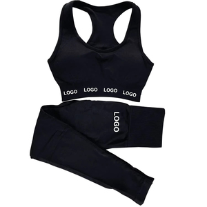 Ensemble de yoga pour femmes, vêtements de sport d'été fabriqués en usine, séchage rapide, respirant, grande taille - Product Image 1