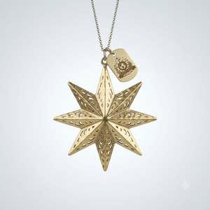 Adorno de Estrella Metálica 3D con Acabado Cepillado, Plateado y Dorado, Colgante de Estrella Navideña, Artesanía Festiva, Proveedor de Productos para el Hogar, Precio de Fábrica - Product Image 2
