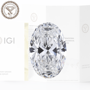 Diamant de laboratoire ovale de 2 carats IGI, couleur D, pureté VVS1, véritable diamant en vrac pour la création de bijoux, fournisseur direct. - Product Image 1