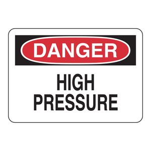 Señal de Advertencia de Alta Presión Brady DANGER, Señal de Seguridad Duradera para Interiores/Exteriores para Áreas Industriales - Product Image 3