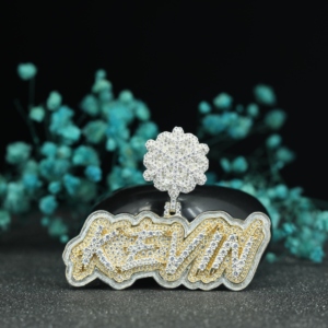Collar con Colgante de Nombre Personalizado, Diamante Moissanite VVS, Plata de Ley 925, Joyería Hip Hop, Colgante Personalizado - Product Image 2
