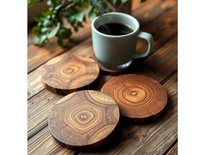 Sous-verres en bois de manguier, sous-verres en bois massif, sous-verres en bois d'acacia, sets de table, design artisanal, prix de gros usine