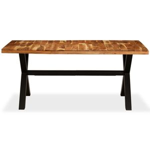 Table à manger en bois d'acacia massif et de manguier 70.9 \ "x35.4 \" x29.9 \" - Product Image 3