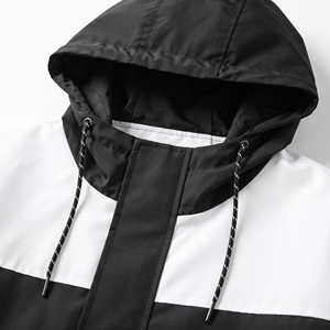 <b>Men</b>’s Black & White Techwear Tracksuit Set Hooded Anorak <b>Jacket</b> & <b>Cargo</b> Jogger Pants Urban Streetwear - Product Image 6