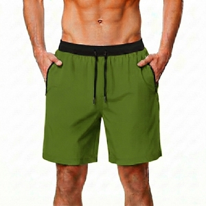 Shorts de course personnalisés pour hommes 100 % coton, séchage rapide, respirants, performance athlétique, entraînement en salle de sport, fitness, taille élastique, fermeture éclair - Product Image 1