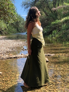 Falda Maxi de Algodón Estilo Boho, Vestido Convertible sin Tirantes con Silueta Fluida, Estilo Bohemio para un Uso Versátil - Product Image 3