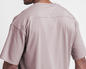 T-shirt Homme Oversize Uni à Manches Courtes Col Rond Décontracté 100% Coton Jersey Coupe Classique Longueur Standard Style Teint Uni - Product Image 5