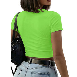 Top Corto para Mujer, Diseño Elegante con Cuello Cuadrado, Material Transpirable, Corte Ajustado, Aspecto Hermoso, Marca Solid Trader Premium, Tacto Suave - Product Image 2