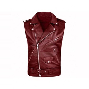 Nouveau Gilet et Blouson de Moto en Cuir Véritable pour Homme – Respirant, Style Hiver Urbain avec Fermeture Éclair et Revers – Gilets et Vestes sans Manches pour Homme - Product Image 3