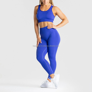 Ensemble de sport d'entraînement à manches longues décontracté pour femmes taille haute Push Yoga costumes Scrunch Leggings grande taille Gym Fitness Run vêtements - Product Image 1