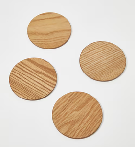 Round Wooden Coaster Heat Resistant Reusable Table <b>Mat</b> Eco Friendly Dining Table Pad steam <b>beach</b> wooden handcrafted - Product Image 3