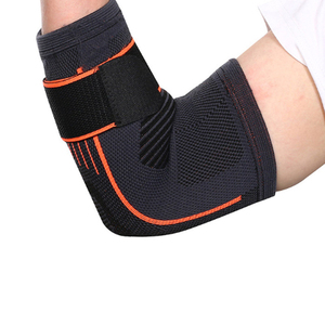 Soporte de compresión para codo de nailon/spandex y neopreno grueso con logo personalizado para gimnasio, levantamiento de pesas, powerlifting - Cierre de tirar y subir - Product Image 2