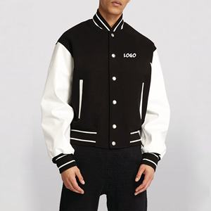 Haute Qualité Streetwear Chenille Broderie Logo patch Casual Baseball Veste Letterman Manteau Laine Varsity Vestes Pour Hommes - Product Image 1
