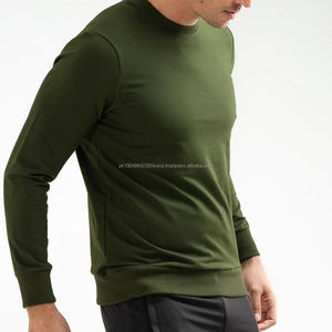 Venta al por mayor sudaderas de cuello redondo en blanco hombres logotipo personalizado de manga larga cuello redondo sudaderas con capucha de venta - Product Image 3