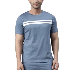 Conjunto de pantalones cortos de verano para hombre con color contrastante, chándal con logotipo reflectante personalizado, Conjunto de camiseta y pantalones cortos para hombre con ropa normal para hombre - Product Image 4