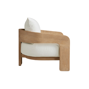 Fauteuil d'extérieur contemporain en teck massif, design ergonomique haut de gamme, siège rembourré, imperméable, chaise longue de jardin de luxe - Product Image 4