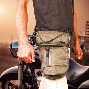 Leg Waist Bag <b>Hip</b> Sling Crossbody Leather <b>Hip</b> Shoulder Men Leather Crossbody Bag Multi-function LLB-0001 - Product Image 1
