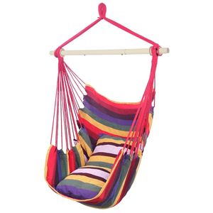 Sedia Sospesa in Tela di Cotone con Cuscini Arcobaleno - Product Image 1