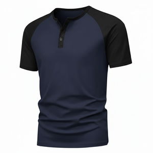T-shirt personnalisé pour homme 100% polyester, col en V uni, 200 GSM, coupe classique, manches courtes, vêtements de sport décontractés, respirant, vêtements de sport actifs - Product Image 3