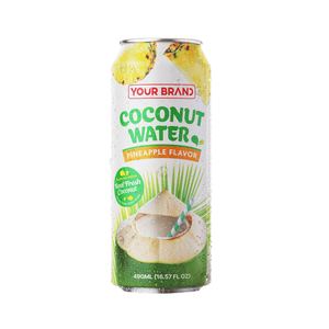 Agua de Coco de Tu Marca con Sabor a Piña 490ml Envase Aséptico Servicio OEM ODM Etiqueta Privada Fabricante de Bebidas de Vietnam - Product Image 1