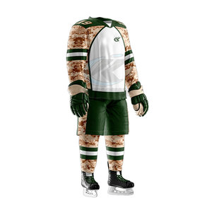 Uniforme de hockey sur glace en polyester respirant de qualité supérieure, couleur personnalisée, avec logo personnalisé et service OEM, vente chaude - Product Image 4