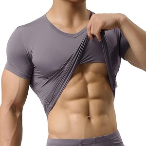 <b>Men</b> Polyester <b>Compression</b> T <b>Shirts</b> <b>for</b> Sale / <b>Men</b> Solid Color Short Sleeve <b>Compression</b> T <b>Shirt</b> - Product Image 5