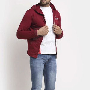 Sudadera con Capucha Lisa de Alta Calidad para Hombre, Diseño Personalizado, Cierre Completo, Color Sólido, Ropa Casual, Talla Grande - Product Image 5