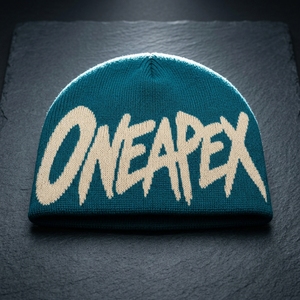 Custom Teal Knit Beanie Hat Cream Custom Logo Ribbed <b>Winter</b> <b>Cap</b> Unisex Streetwear Fashion Headwear Wholesale OEM Manufacturer - Product Image 5